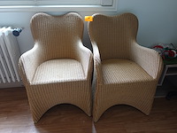 2x rieten stoel - afbeelding 1 van  2