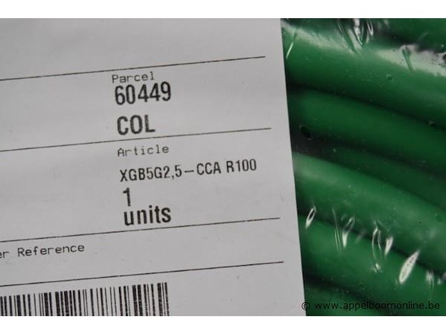 2x rol elektrische kabel, xgb5g2,5-cca r100, 2,5mm², 100m - afbeelding 2 van  3