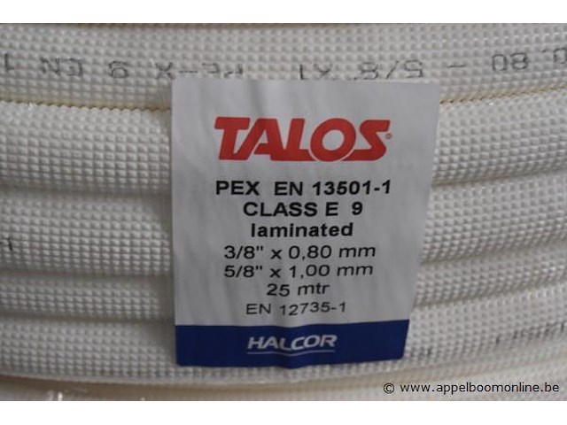 2x rol pex buis, talos, pex en 13501-1 class e 9 laminated, 3/8" x 0,80 mm, 5/8" x 1,00 mm, 25 mtr - afbeelding 2 van  3