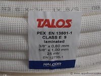 2x rol pex buis, talos, pex en 13501-1 class e 9 laminated, 3/8" x 0,80 mm, 5/8" x 1,00 mm, 25 mtr - afbeelding 2 van  3