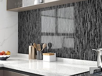 2x rol zelfklevende folie zwart metallic geborsteld 60cmx5m - afbeelding 2 van  4