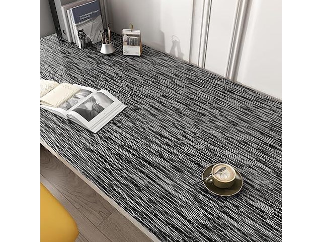2x rol zelfklevende folie zwart metallic geborsteld 60cmx5m - afbeelding 3 van  4