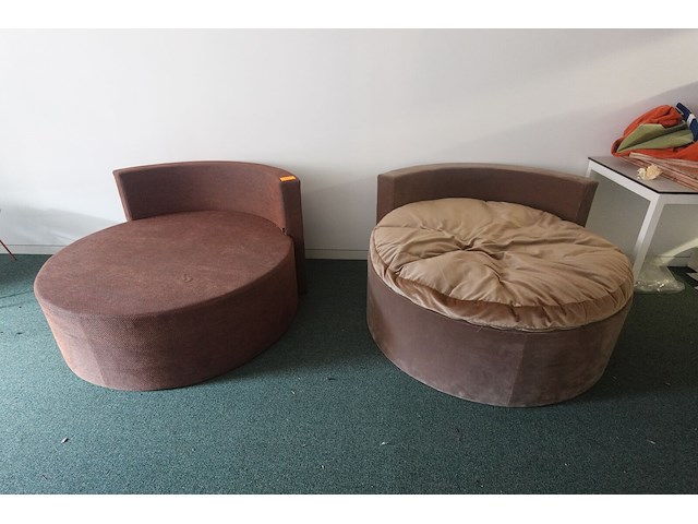 2x ronde zitbank - afbeelding 1 van  5