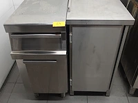 2x rvs bijzettafel