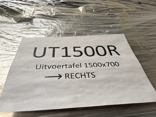 2x rvs uitvoertafel ingang rechts - afbeelding 3 van  3