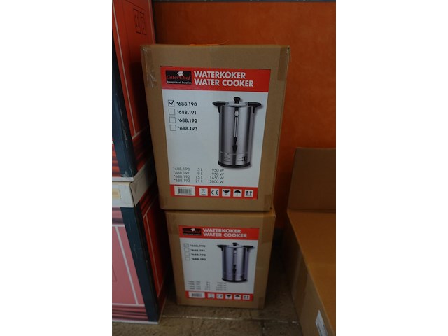 2x rvs waterkoker caterchef - afbeelding 1 van  2