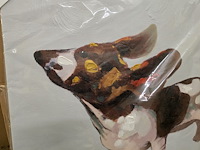 2x schilderij op doek - hond 60x60 - afbeelding 2 van  5