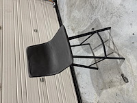 2x showroom barkruk zwart pu leer