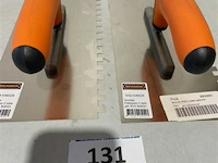 2x skandia plakspaan 8x8mm 2 zijde getand rvs - afbeelding 2 van  3