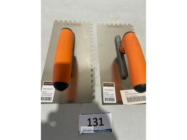 2x skandia plakspaan 8x8mm 2 zijde getand rvs - afbeelding 3 van  3