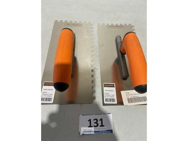 2x skandia plakspaan 8x8mm 2 zijde getand rvs - afbeelding 3 van  3