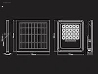 (2x) solar 500 lumen led breedstraaler met... - afbeelding 9 van  10