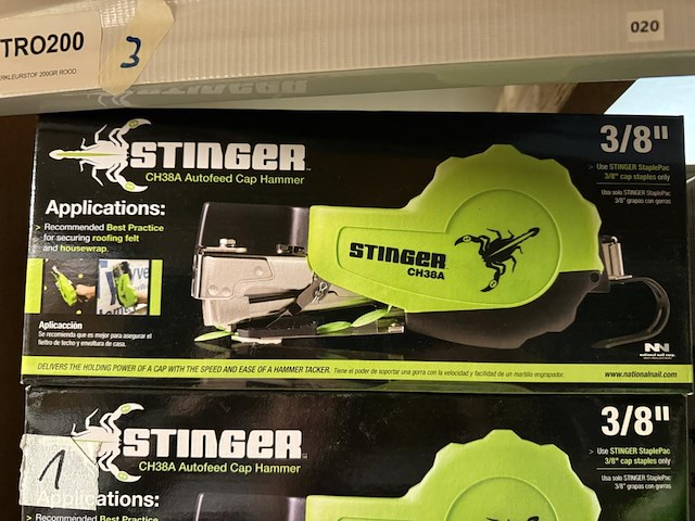 2x stinger ch38a autofeed cap hammer + cap staples - afbeelding 2 van  4