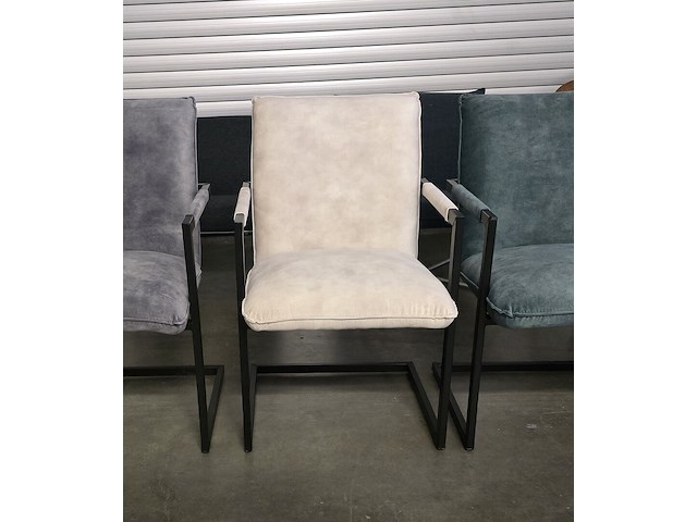 2x stoel boston beige velvet - afbeelding 2 van  2