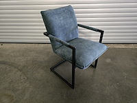 2x stoel boston blauwe velvet - afbeelding 1 van  8