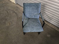 2x stoel boston blauwe velvet - afbeelding 4 van  8