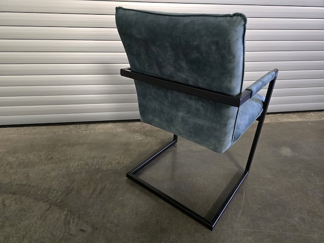 2x stoel boston blauwe velvet - afbeelding 5 van  8