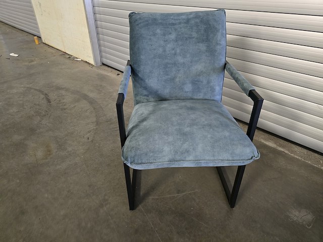 2x stoel boston blauwe velvet - afbeelding 3 van  8