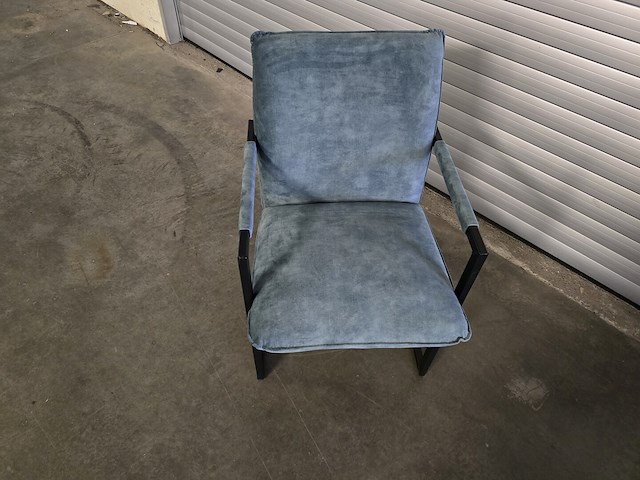 2x stoel boston blauwe velvet - afbeelding 4 van  8