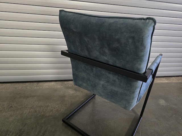 2x stoel boston blauwe velvet - afbeelding 6 van  8