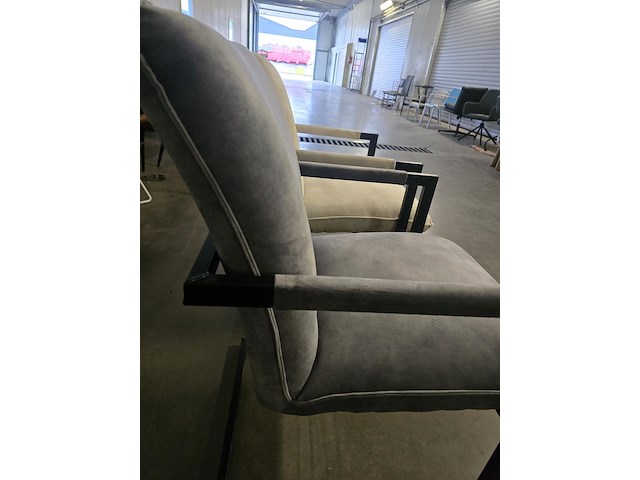 2x stoel boston grijze velvet - afbeelding 3 van  3