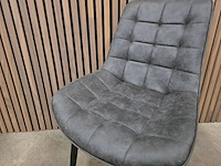 2x stoel brooke grey microfiber - afbeelding 3 van  5