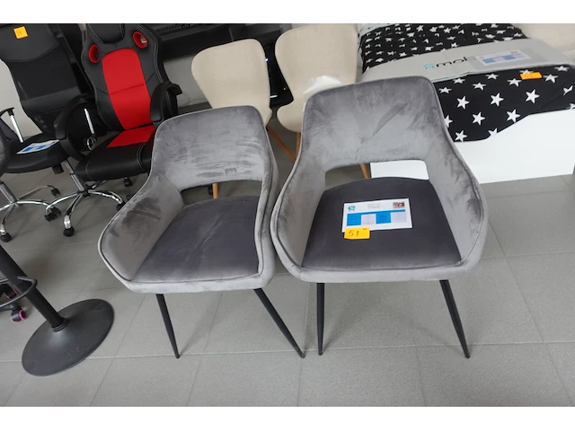 2x stoel dani-grijs - afbeelding 2 van  4