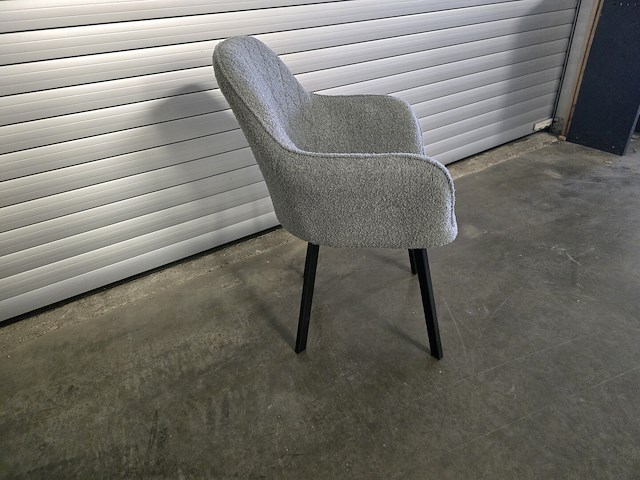 2x stoel demi grijze bouclé - afbeelding 3 van  7