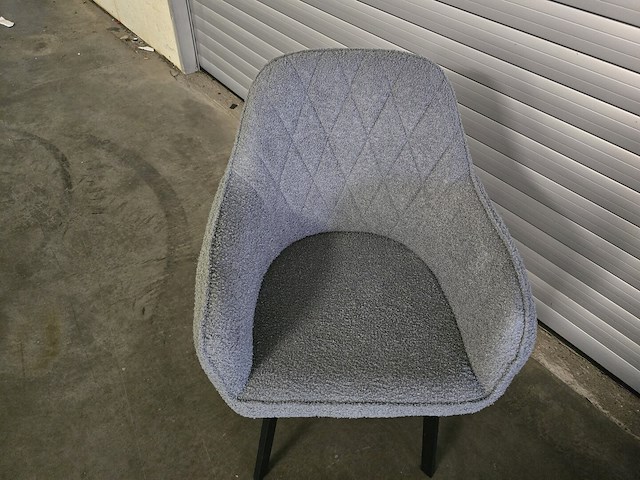 2x stoel demi grijze bouclé - afbeelding 5 van  7