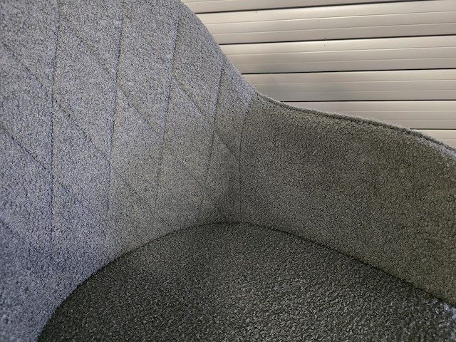 2x stoel demi grijze bouclé - afbeelding 6 van  7