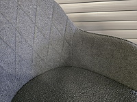 2x stoel demi grijze bouclé - afbeelding 6 van  7