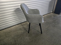 2x stoel demi grijze bouclé - afbeelding 3 van  7