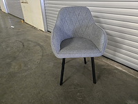 2x stoel demi grijze bouclé - afbeelding 4 van  7