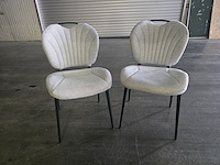 2x stoel in grijze stof - afbeelding 2 van  6