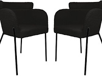 2x stoel lucca grijze bouclé - afbeelding 1 van  3