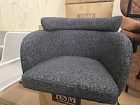 2x stoel lucca grijze bouclé - afbeelding 2 van  3