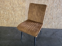 2x stoel mhm cognac velvet - afbeelding 2 van  3