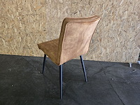 2x stoel mhm cognac velvet - afbeelding 3 van  3