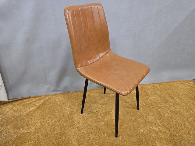 2x stoel smokey cognac pu - afbeelding 2 van  4