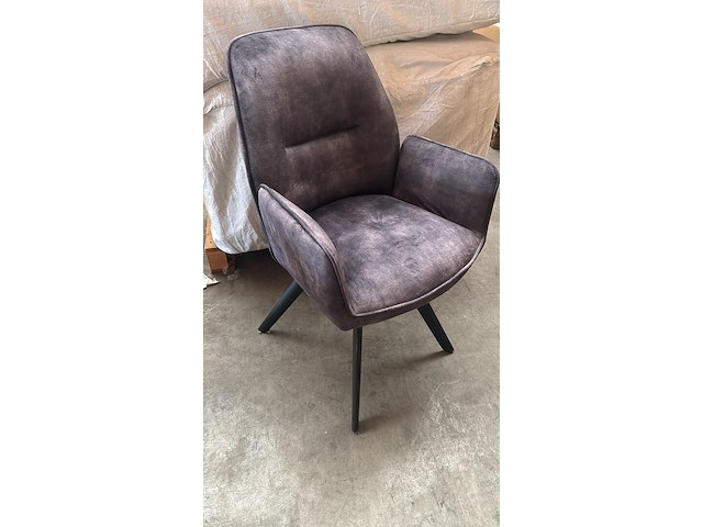 2x stoel velvet antraciet - afbeelding 1 van  1