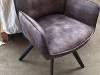 2x stoel velvet antraciet - afbeelding 1 van  1