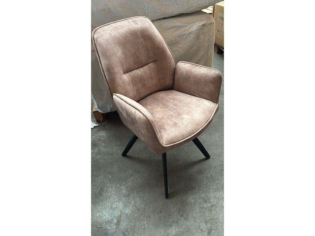 2x stoel velvet beige - afbeelding 1 van  1