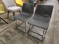 2x stoel york grijs pu - afbeelding 1 van  3