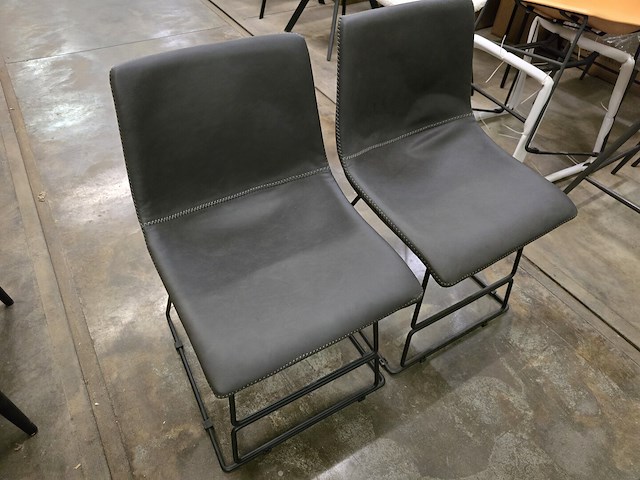 2x stoel york grijs pu - afbeelding 3 van  3