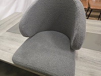 2x stoel yuna grijze bouclé - afbeelding 4 van  6