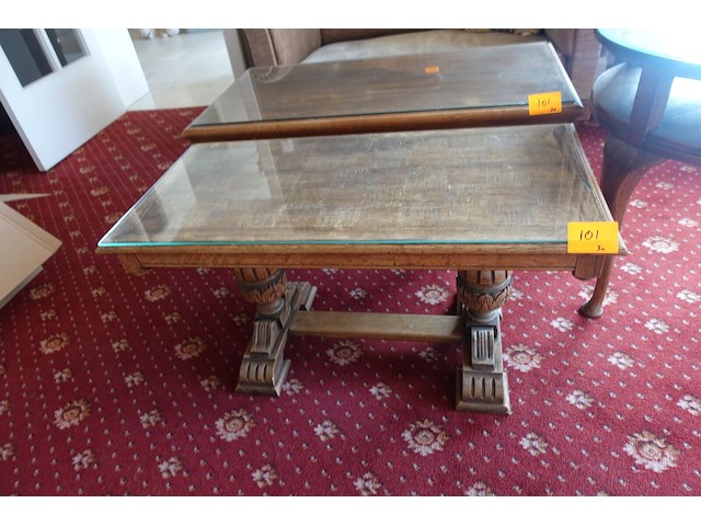 2x tafel in hout - afbeelding 5 van  6