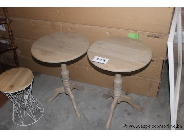 2x tafel, rond blad, pedestale voet - afbeelding 1 van  1
