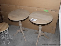 2x tafel, rond blad, pedestale voet - afbeelding 1 van  1