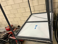 2x tafels in metaal met trespa blad - afbeelding 1 van  2