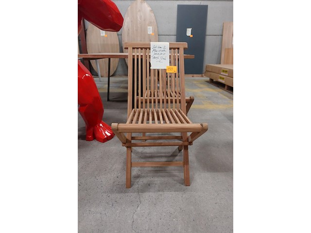 2x teak plooistoel - afbeelding 1 van  5